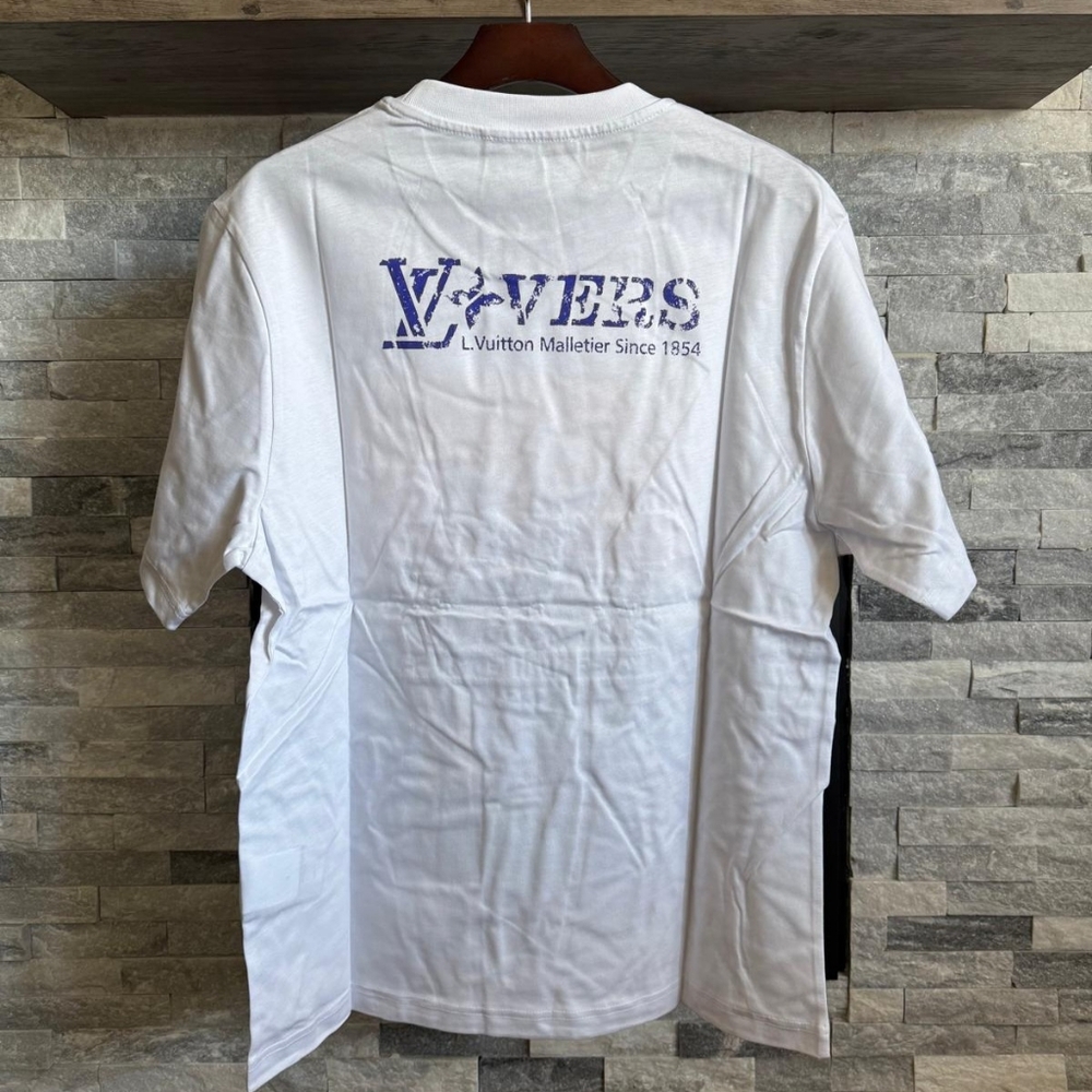 Louis Vuitton Lovers United White Crystal Graphic Tee Size Large - Picture 2 of 2